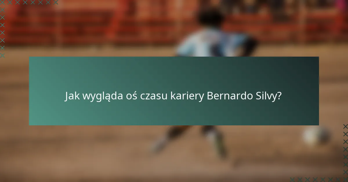 Jak wygląda oś czasu kariery Bernardo Silvy?